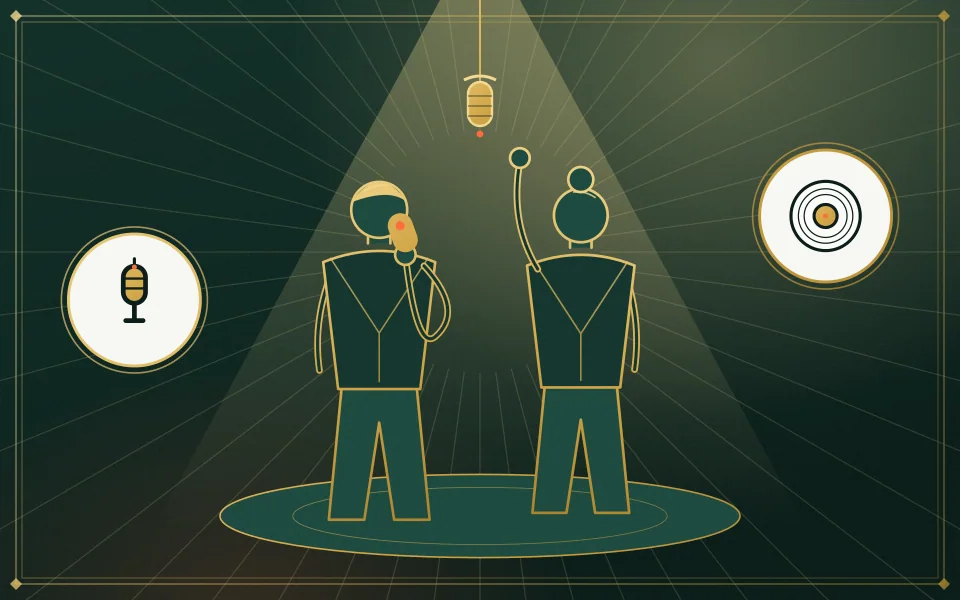 AI editorial illustration: Its own synth-pop tune.